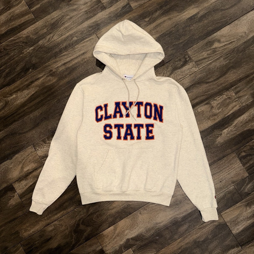 Champion Fleece Pullover Hoodie Long-Sleeve Clayton State College Men's Small